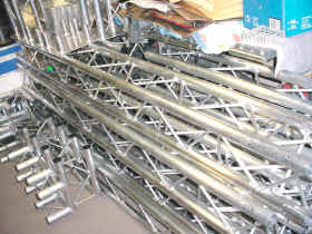 64 feet of high-tech box trussing for the lighting system